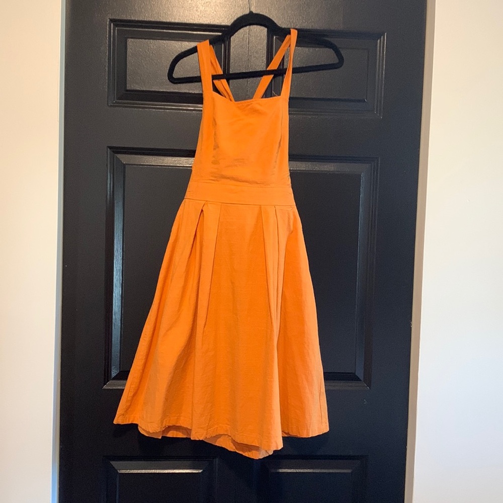 Full skirt open back dress